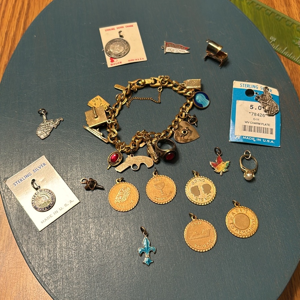 Monet Parkersburg West Virginia High School Themed Charm Bracelet loose charms